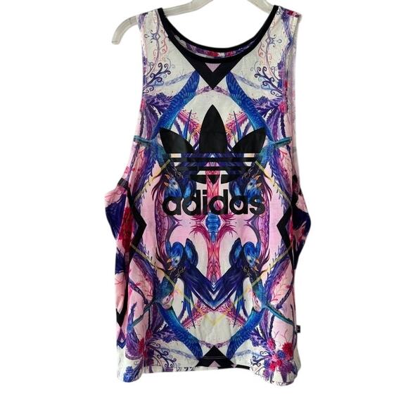 Adidas Originals x Farm Rio Tropical Bird Print Tank Top-Size S - Picture 1 of 16